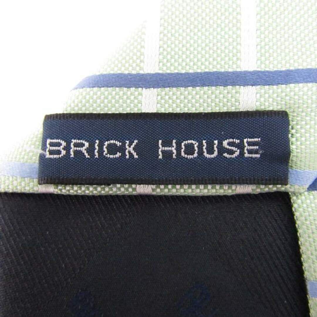ブリックハウス ブランド ネクタイ チェック柄 格子柄 シルク PO  メンズ グリーン BRICK HOUSE メンズのファッション小物(ネクタイ)の商品写真
