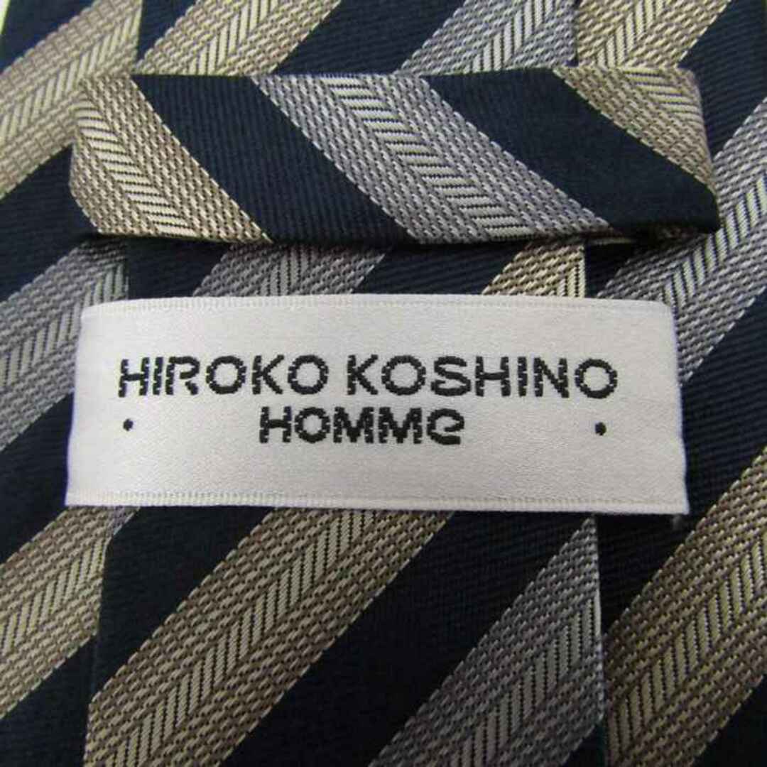 HIROKO KOSHINO(ヒロココシノ)のヒロココシノ ブランド ネクタイ ストライプ柄 シルク PO  メンズ ネイビー HIROKO KOSHINO メンズのファッション小物(ネクタイ)の商品写真