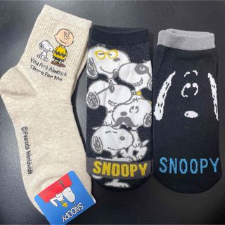 スヌーピー(SNOOPY)の【レディース22-26・23-25】PEANUTS スヌーピー  靴下3足セット(ソックス)