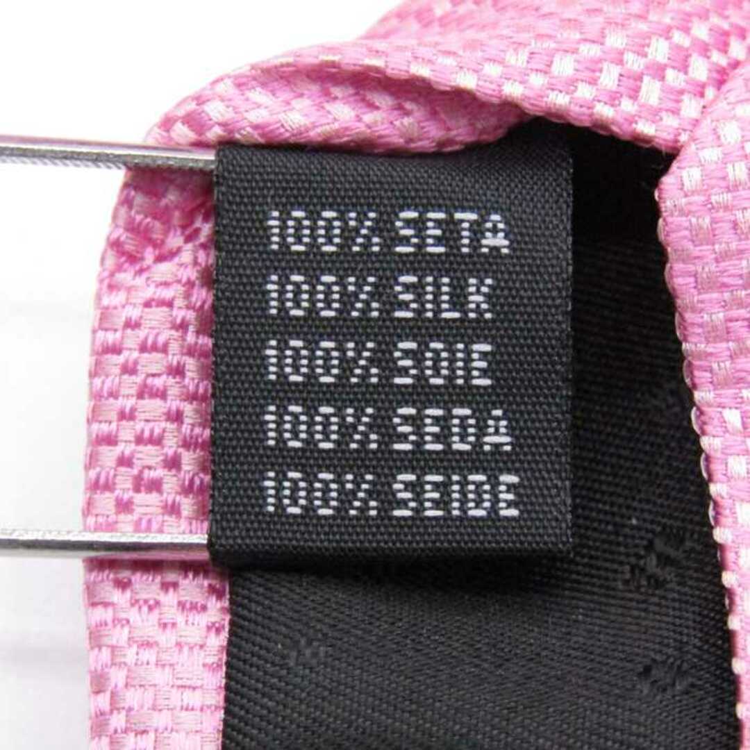 RENOMA(レノマ)のレノマ ブランド ネクタイ チェック柄 格子柄 シルク イタリア製 PO  メンズ ピンク renoma メンズのファッション小物(ネクタイ)の商品写真