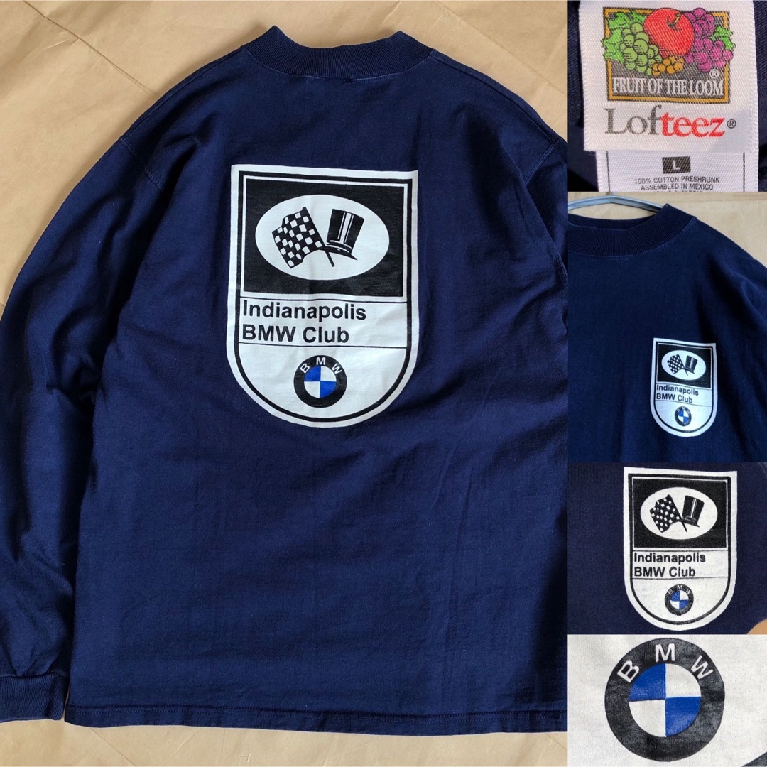 FRUIT OF THE LOOM(フルーツオブザルーム)の90s インディアナポリス BMW CLUB ロンT Tシャツアメリカ ドイツ メンズのトップス(Tシャツ/カットソー(七分/長袖))の商品写真