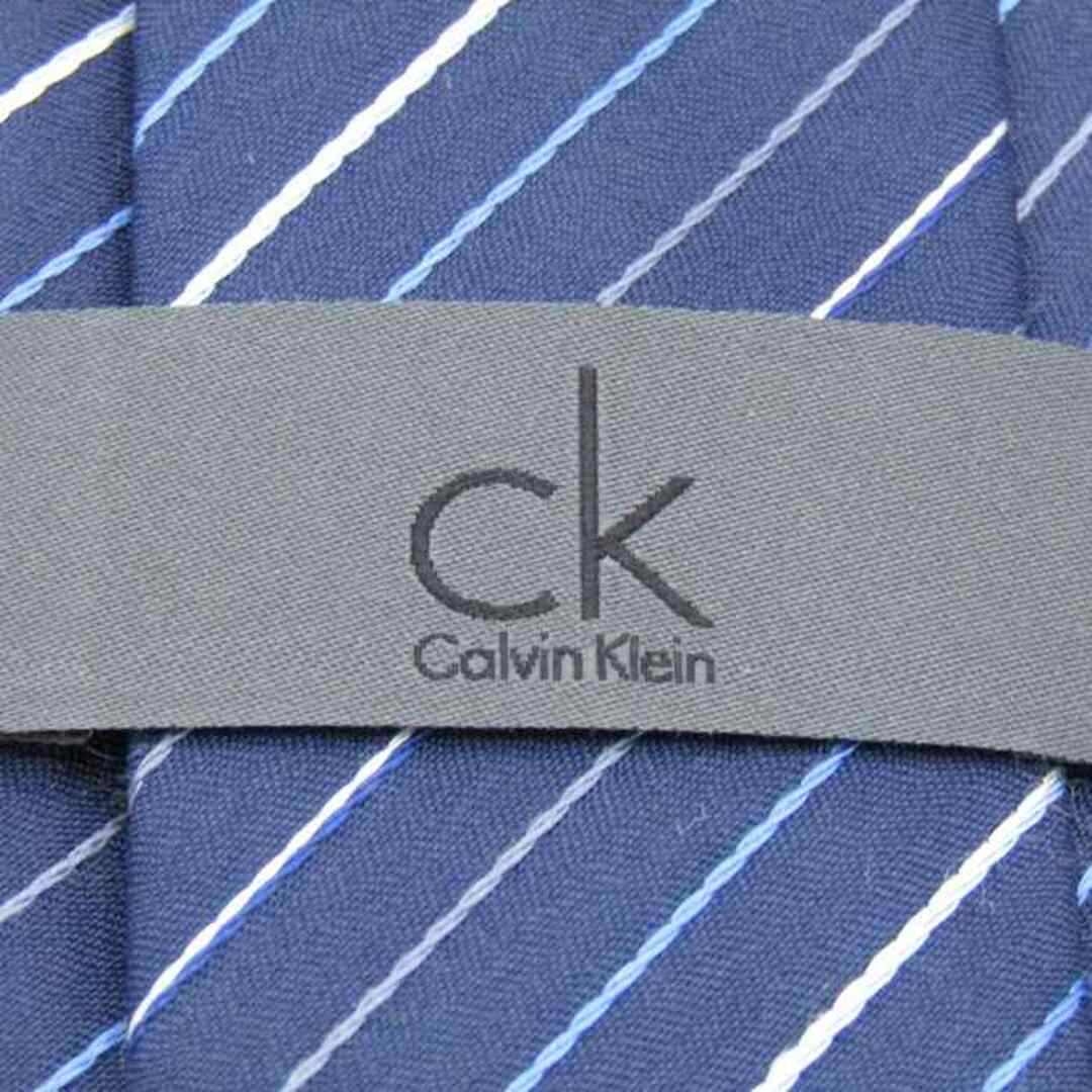 カルバンクライン ブランド ネクタイ ストライプ柄 ペンシルストライプ シルク 日本製 PO  メンズ ネイビー Calvin klein メンズのファッション小物(ネクタイ)の商品写真