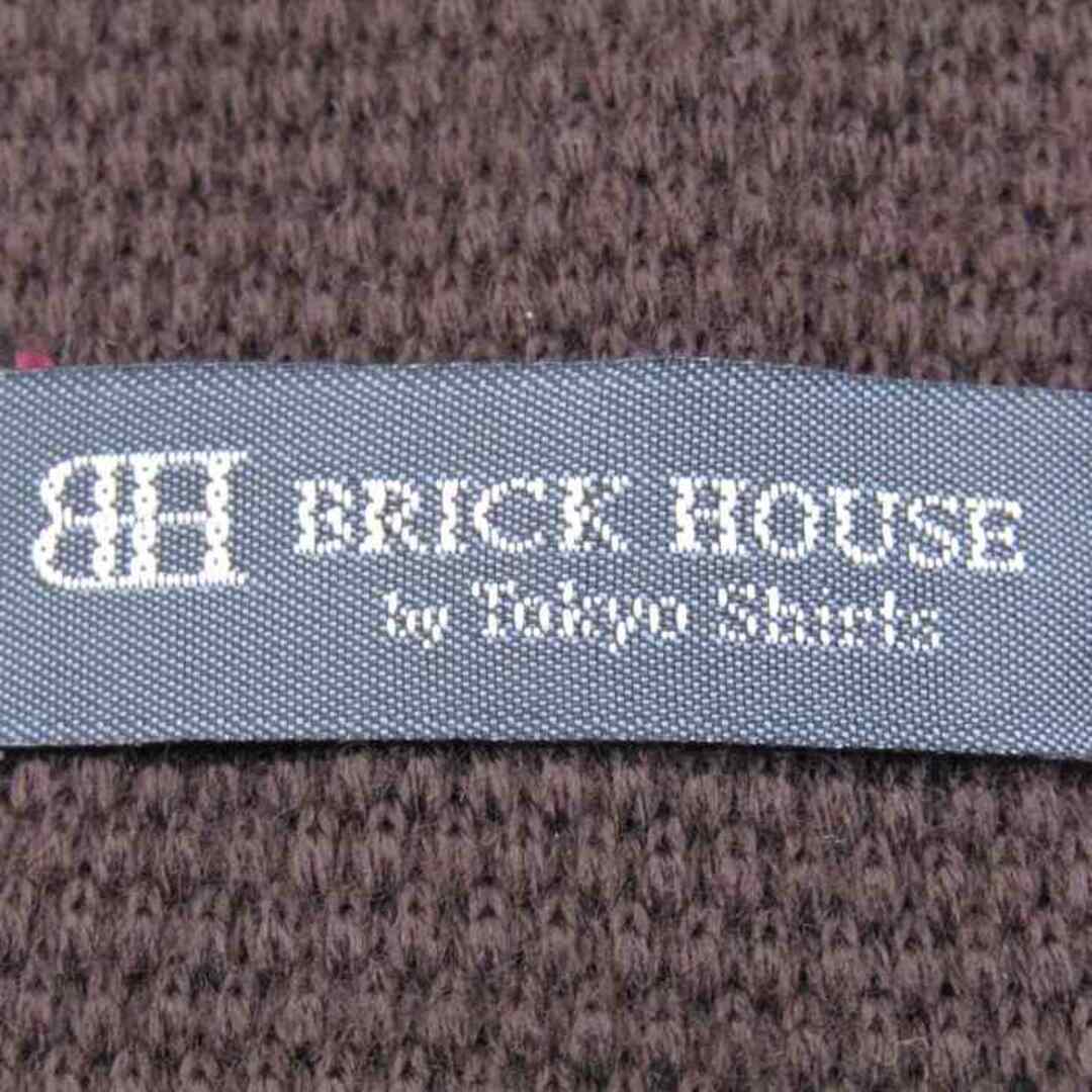 ブリックハウス ブランド ネクタイ ニットタイ ボーダー柄 PO  メンズ ブラウン BRICK HOUSE メンズのファッション小物(ネクタイ)の商品写真