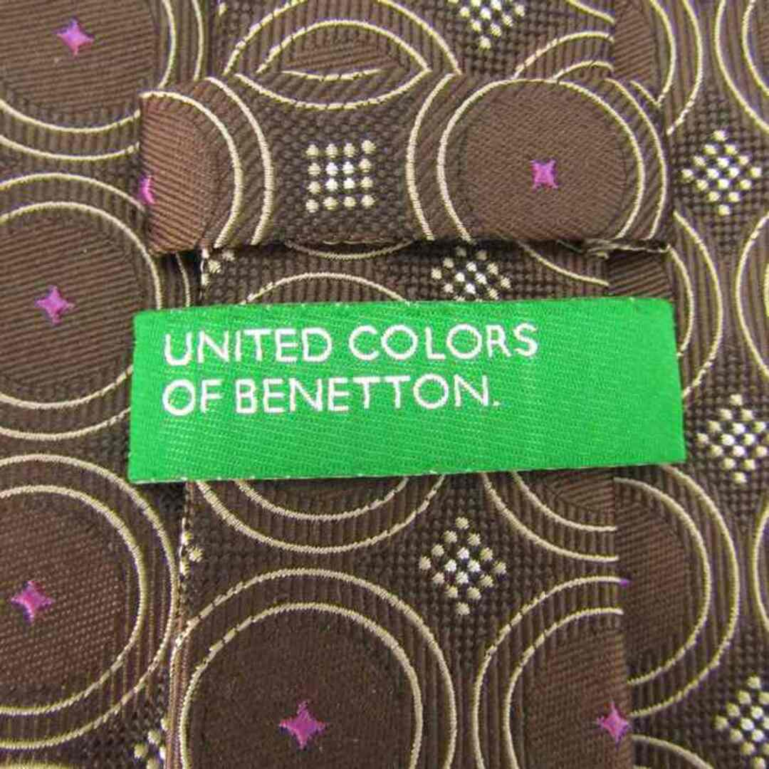 BENETTON(ベネトン)のベネトン ブランド ネクタイ ドット 小紋柄 シルク 日本製 PO  メンズ ブラウン BENETTON メンズのファッション小物(ネクタイ)の商品写真