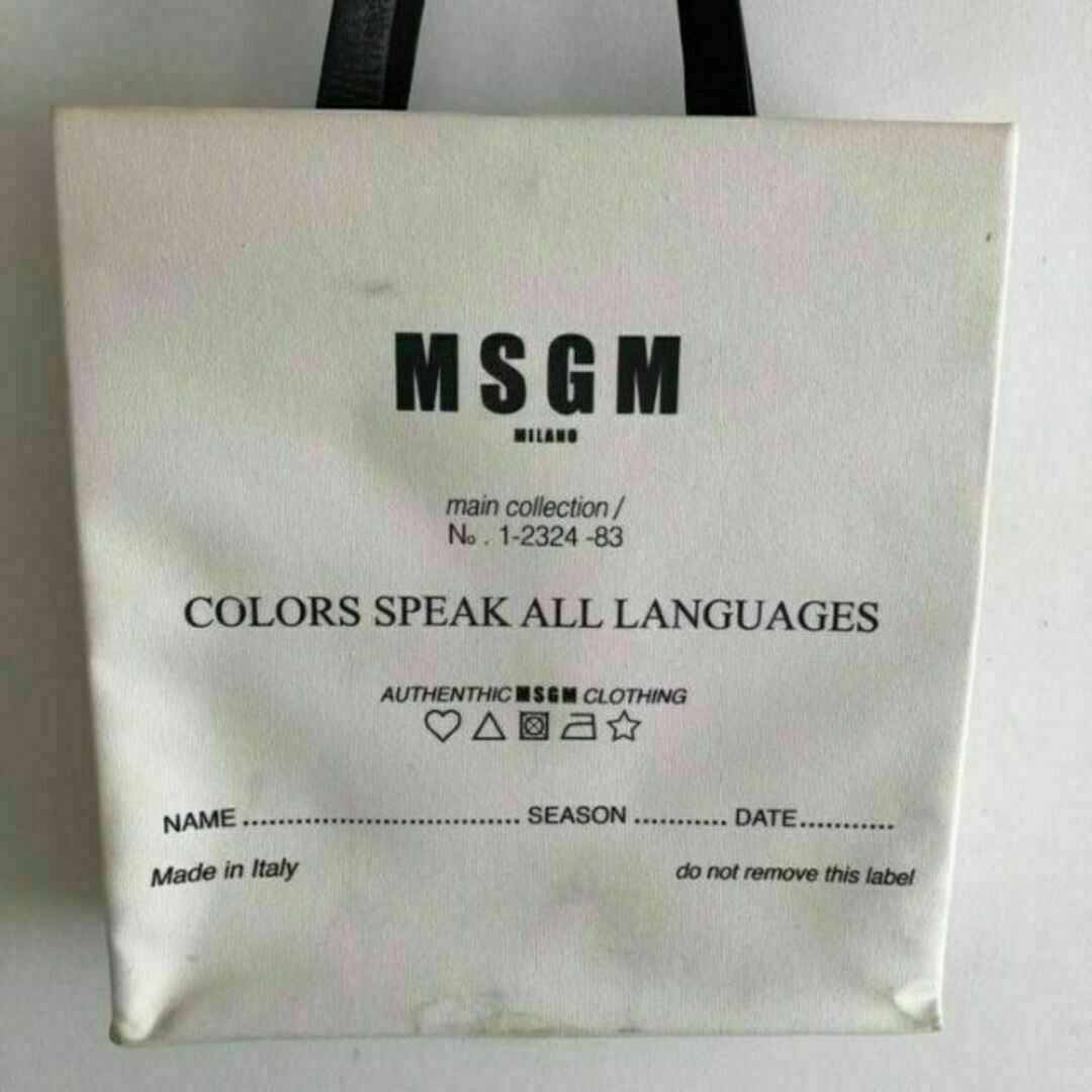 MSGM(エムエスジイエム)のMSGMキャンバストートバッグ　ホワイト白 メンズのバッグ(トートバッグ)の商品写真