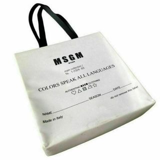 エムエスジイエム(MSGM)のMSGMキャンバストートバッグ　ホワイト白(トートバッグ)