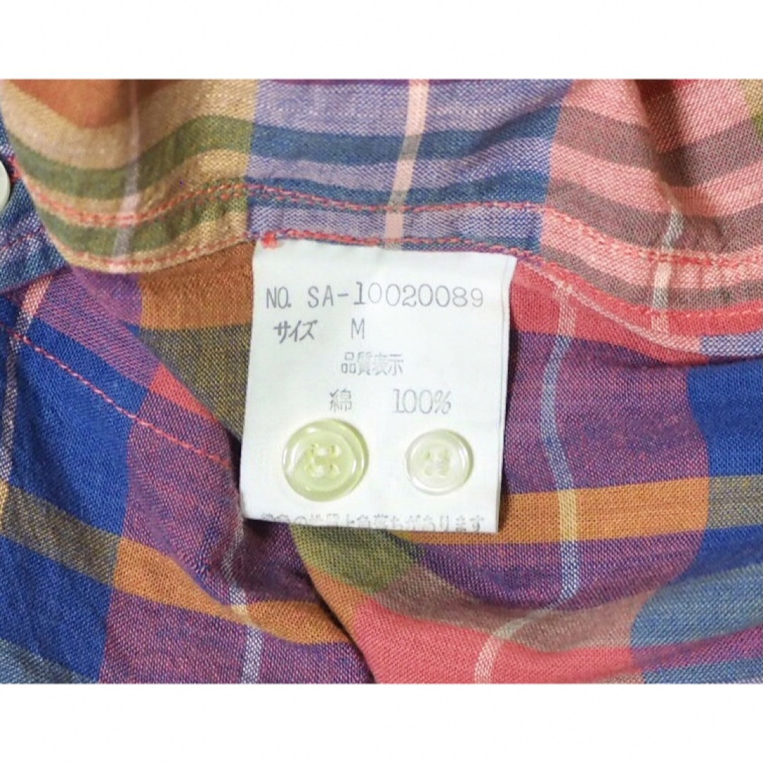 【未使用】インド製 半袖ボタンダウンシャツ Mサイズ メンズのトップス(シャツ)の商品写真
