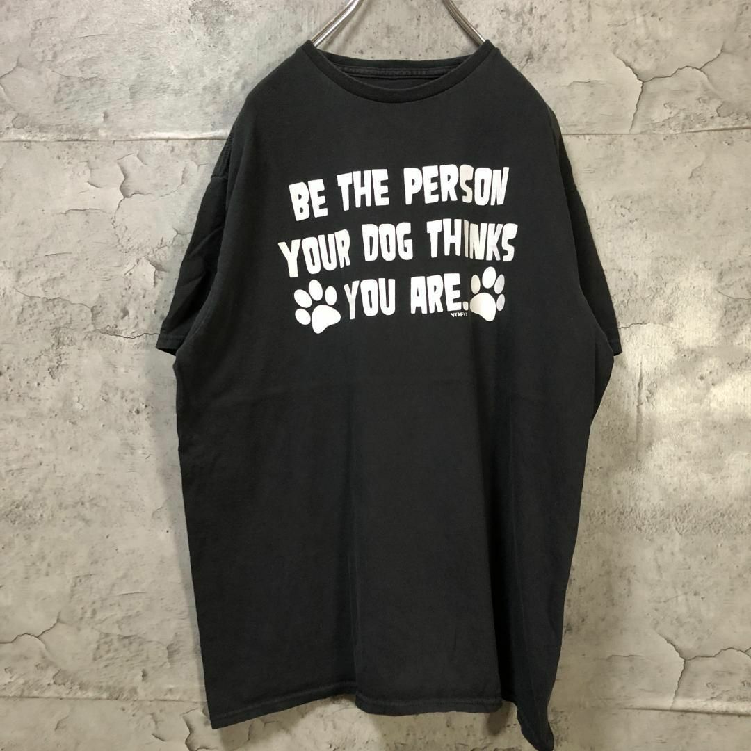 BE THE PERSON 肉球 アメリカ輸入 犬 かわいい Tシャツ メンズのトップス(Tシャツ/カットソー(半袖/袖なし))の商品写真
