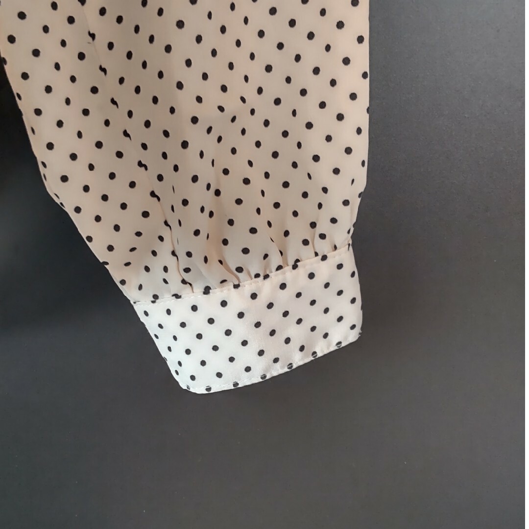 CORNFLAKE　小粒ドット　ブラウス　アイボリー レディースのトップス(シャツ/ブラウス(長袖/七分))の商品写真