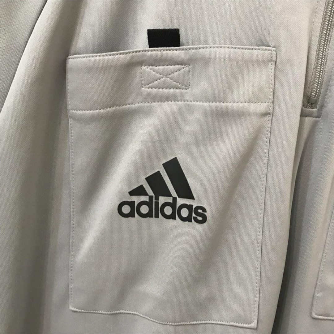 adidas(アディダス)のadidas サッカー 長袖 審判服 レフリーウェア グレー ブラック シャツ スポーツ/アウトドアのサッカー/フットサル(ウェア)の商品写真