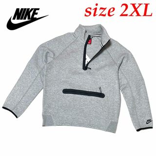 ナイキ(NIKE)の新品　2XLサイズ　ナイキ　テックフリース　1/2ジップ　スウェット トップ(スウェット)