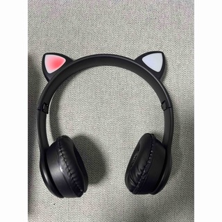 新品　Bluetoothワイヤレス猫耳ヘッドフォン　ヘッドホン　ブラック(ヘッドフォン/イヤフォン)