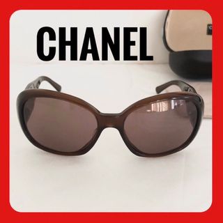 シャネル(CHANEL)のシャネル CHANEL サングラス カメリア ココマーク ブラウン×ブラック(サングラス/メガネ)