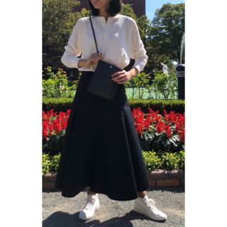 ユニクロ(UNIQLO)のUNIQLO U コットンツイル　フレアスカート　S(ロングスカート)