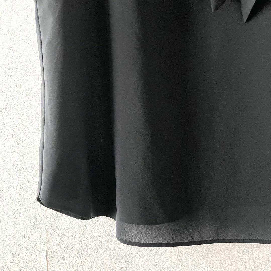 Noble(ノーブル)のNobleノーブル　ボウタイブラウス　ノースリーブ　ブラック　黒 レディースのトップス(シャツ/ブラウス(半袖/袖なし))の商品写真