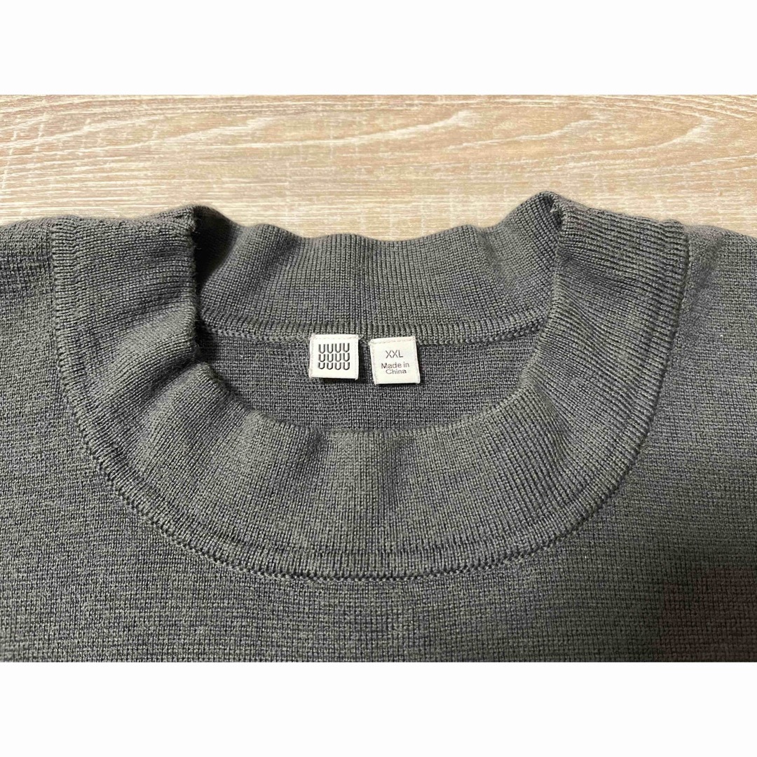 UNIQLO(ユニクロ)のUNIQLO/ミラノリブクルーネックセーター（長袖）/黒/XXL レディースのトップス(ニット/セーター)の商品写真