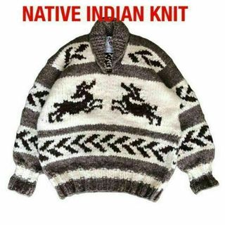 Native Indian KNIT　カウチンニット　カナディアンセーター(ニット/セーター)