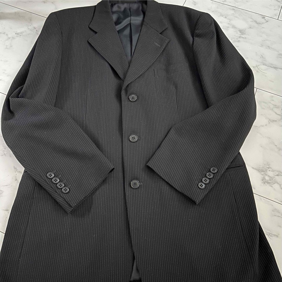 es IN VESTMENT CLOTHINGメンズスーツ　黒グレー縞 メンズのスーツ(セットアップ)の商品写真