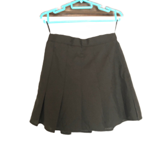 美品　プリーツスカート レディース ミニスカート 黒　Lサイズ(ひざ丈スカート)
