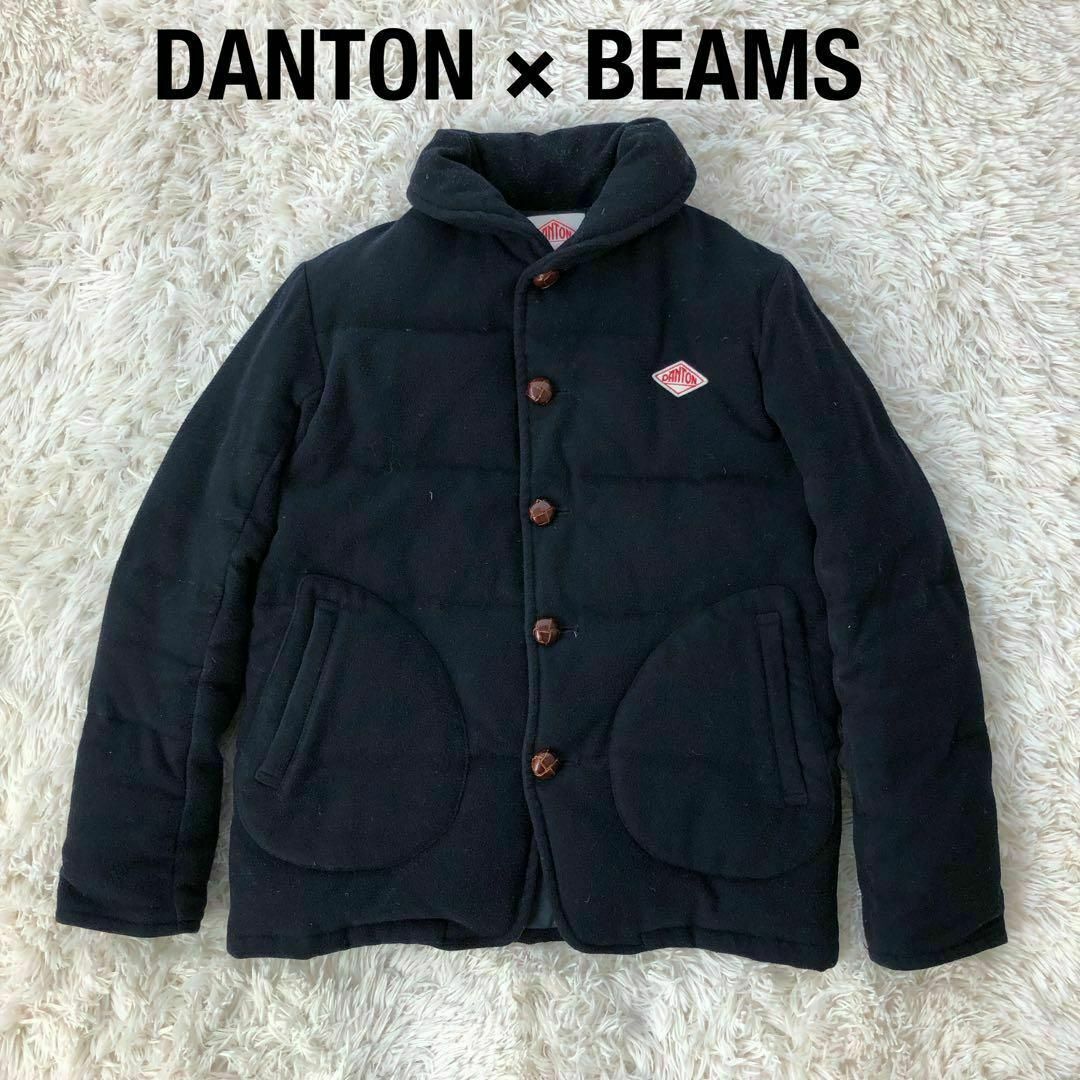 DANTON(ダントン)のDANTON×BEAMSウールモッサダウンジャケットネイビーダントンビームス レディースのジャケット/アウター(ダウンジャケット)の商品写真