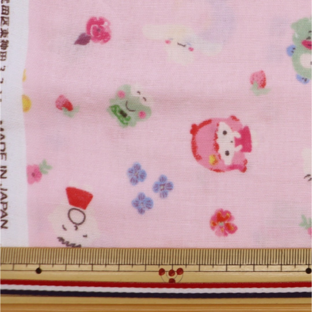 サンリオ(サンリオ)のサンリオキャラクター　ピンク　ダブルガーゼ ハンドメイドの素材/材料(生地/糸)の商品写真
