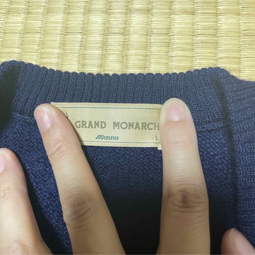 MIZUNO(ミズノ)のMizuno /ミズノ グランドモナーク Vネックセーター ネイビー メンズのトップス(ニット/セーター)の商品写真