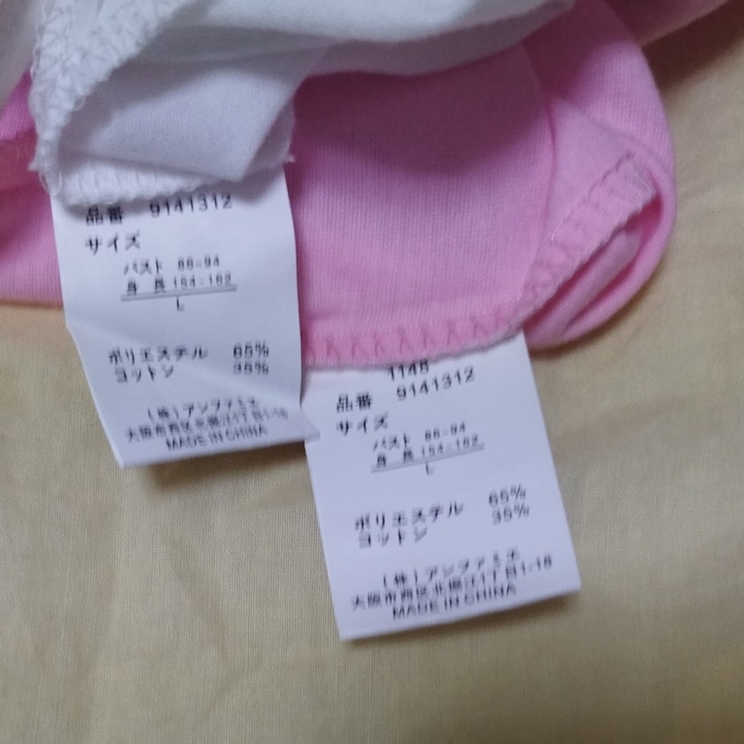 infirmiere(アンファミエ)の2枚　猫のTシャツ Lサイズ レディースのトップス(Tシャツ(半袖/袖なし))の商品写真