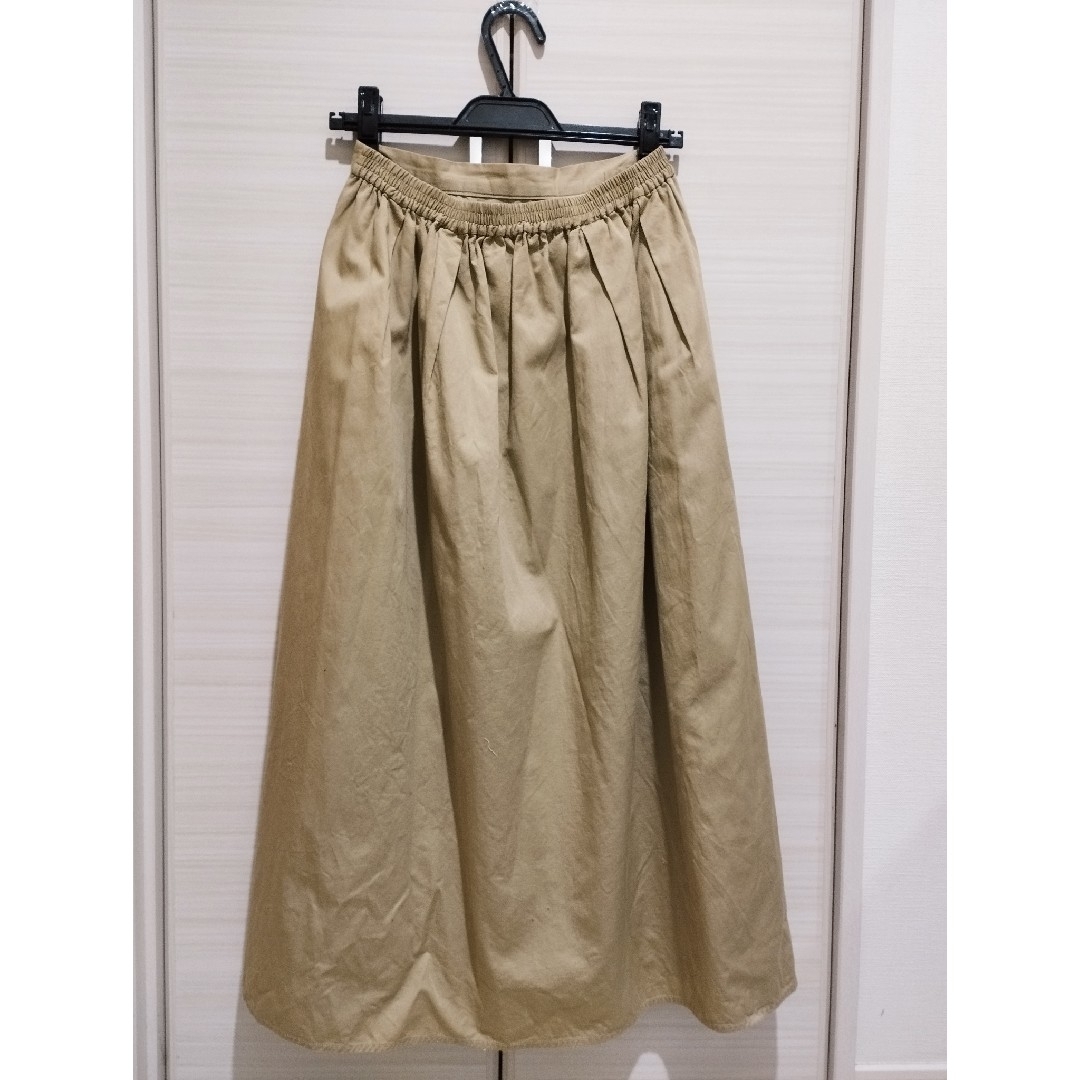 Lugnoncure(ルノンキュール)のルノンキュール　ロングスカート　ベージュ　コットン レディースのスカート(ロングスカート)の商品写真