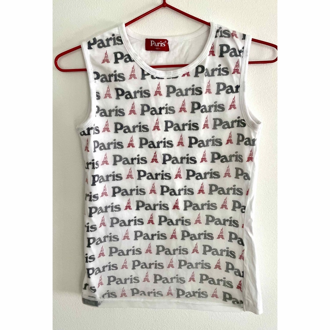 タンクトップレディース　レーストップス　Paris レディースのトップス(Tシャツ(半袖/袖なし))の商品写真