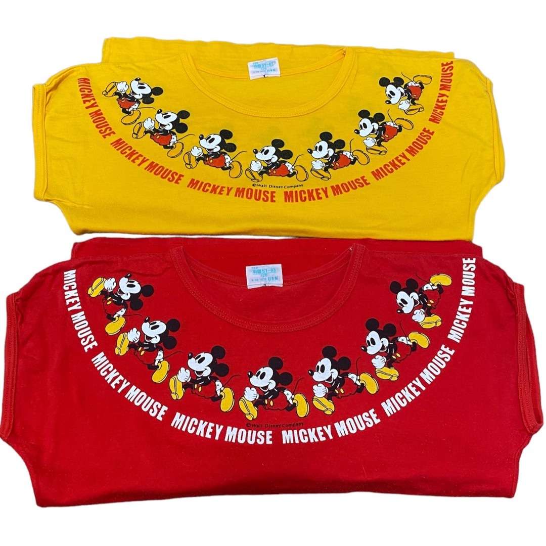 Disney(ディズニー)のヴィンテージ　Disney ミッキー　tシャツ セット キッズ/ベビー/マタニティのキッズ服女の子用(90cm~)(Tシャツ/カットソー)の商品写真