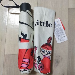 ムーミン(MOOMIN)のムーミン リトルミィ 日傘 晴雨兼用 大きめ 折りたたみ傘 カラーイラスト 新品(傘)