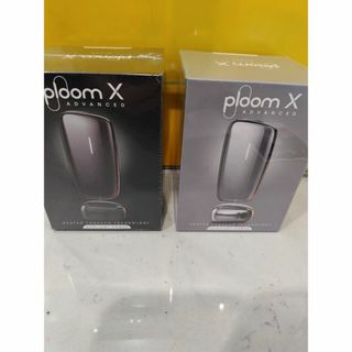 プルームテック(PloomTECH)のPloom X ADVANCED 本体　ブラックとシルバーのセット　新品未開封(タバコグッズ)