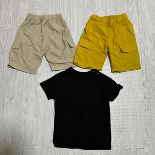 ジーユー(GU)のまとめ売り GU ジーユー 90 Tシャツ 半袖 パンツ ナイロン ハーフパンツ(パンツ/スパッツ)