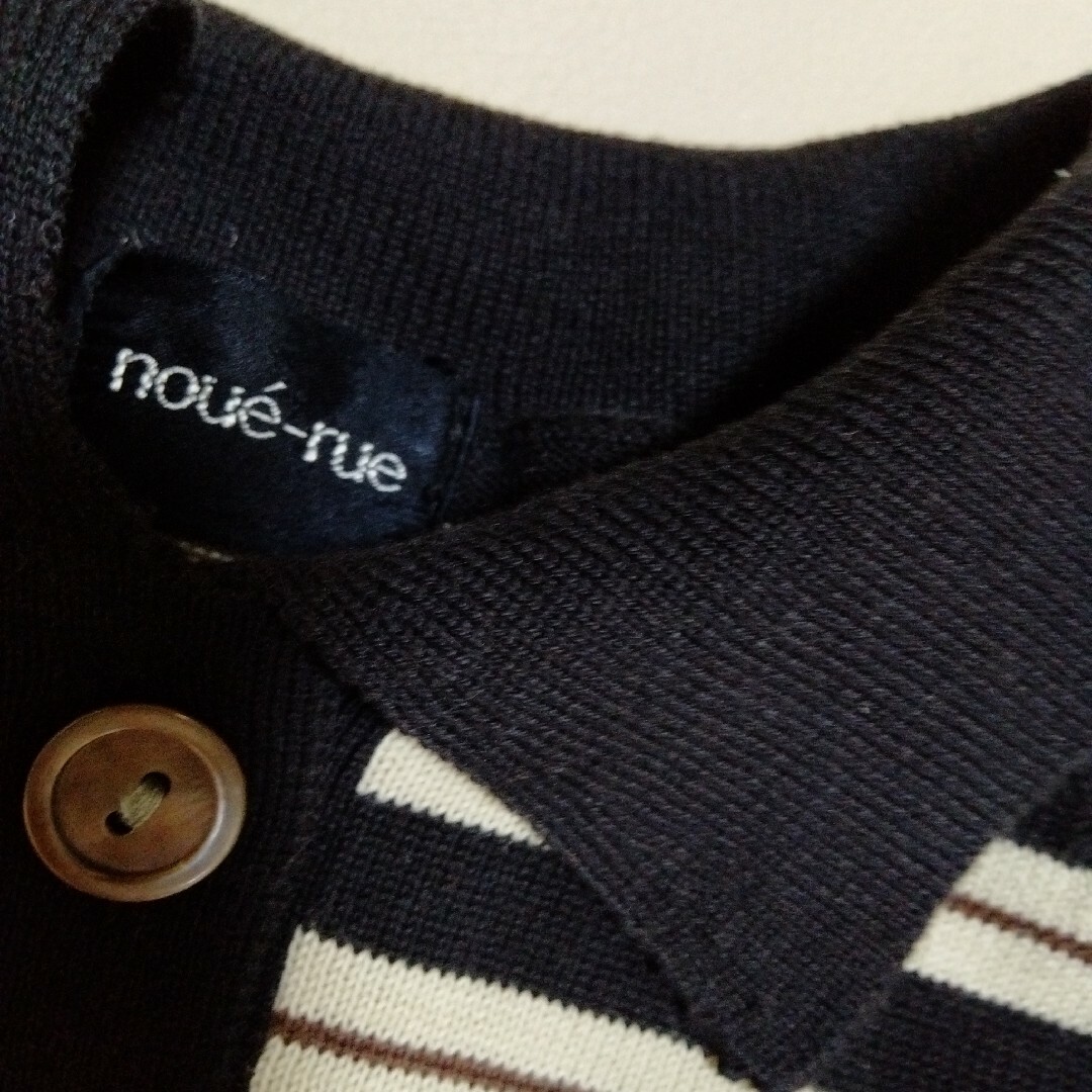 noue-rue(ヌール)のヌールのコットン100％ポロシャツ型ニット レディースのトップス(ニット/セーター)の商品写真