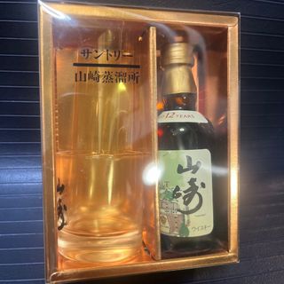 サントリー(サントリー)の【未開栓】ミニボトル SUNTORY 山崎12年 ウイスキー 箱付 グラス付(ウイスキー)