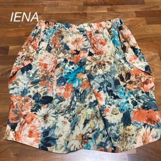 IENA - イエナ  ボタニカル花柄スカート　タックスカート