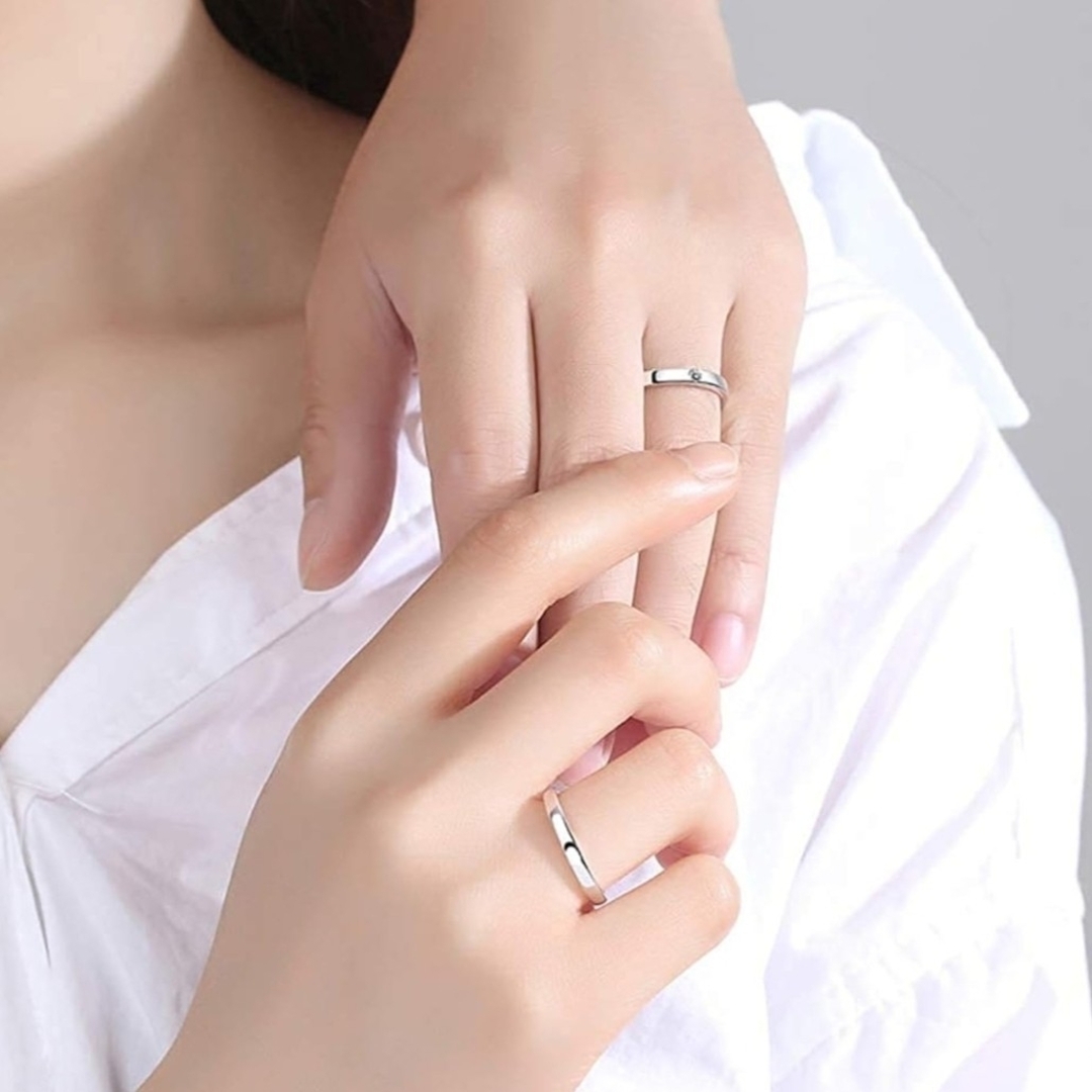 X996  ペアリング 結婚指輪 シルバー レディース  メンズ カップル レディースのアクセサリー(リング(指輪))の商品写真