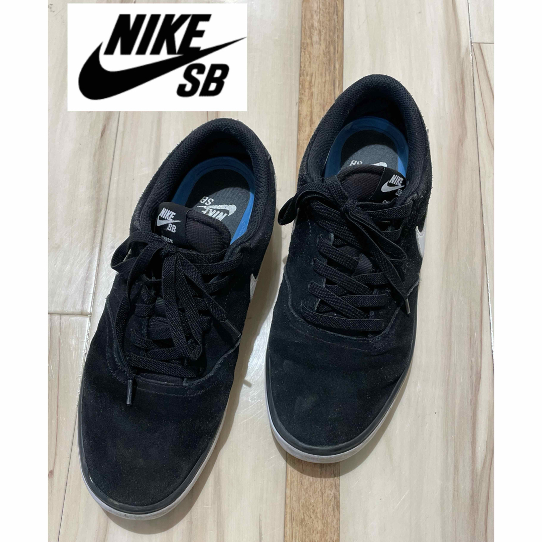 NIKE(ナイキ)のNIKE SB 黒 スエード調 かかと減りあり  手渡し値引き可能 メンズの靴/シューズ(スニーカー)の商品写真