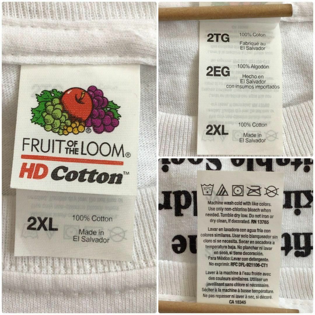 FRUIT OF THE LOOM(フルーツオブザルーム)のT1US古着フルーツオブザルームチャールストントナカイランバックプリントTシャツ メンズのトップス(Tシャツ/カットソー(半袖/袖なし))の商品写真