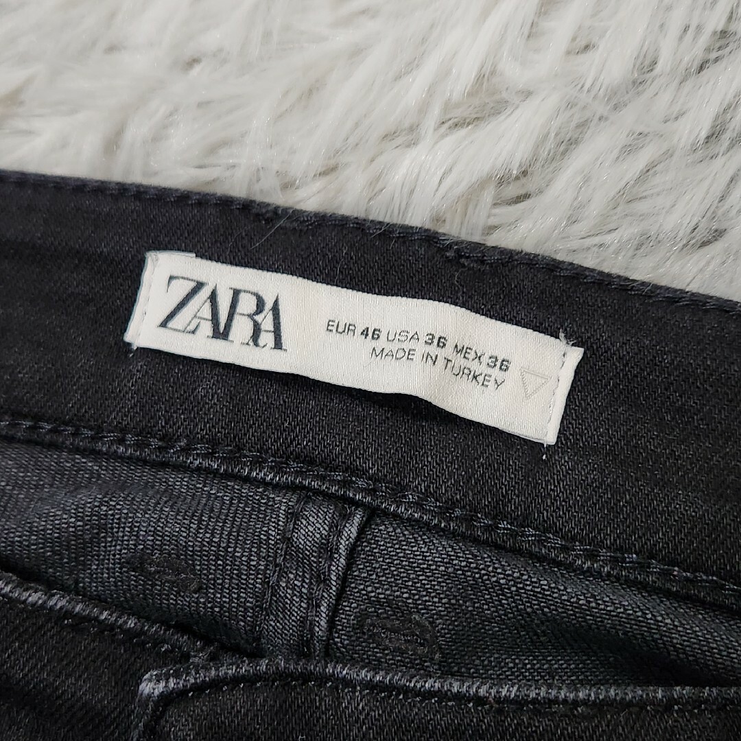 ZARA(ザラ)のZARA DENIMWEAR テーパードワイドデニム 黒ブラック メンズのパンツ(デニム/ジーンズ)の商品写真