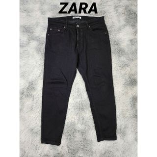 ザラ(ZARA)のZARA DENIMWEAR テーパードワイドデニム 黒ブラック(デニム/ジーンズ)