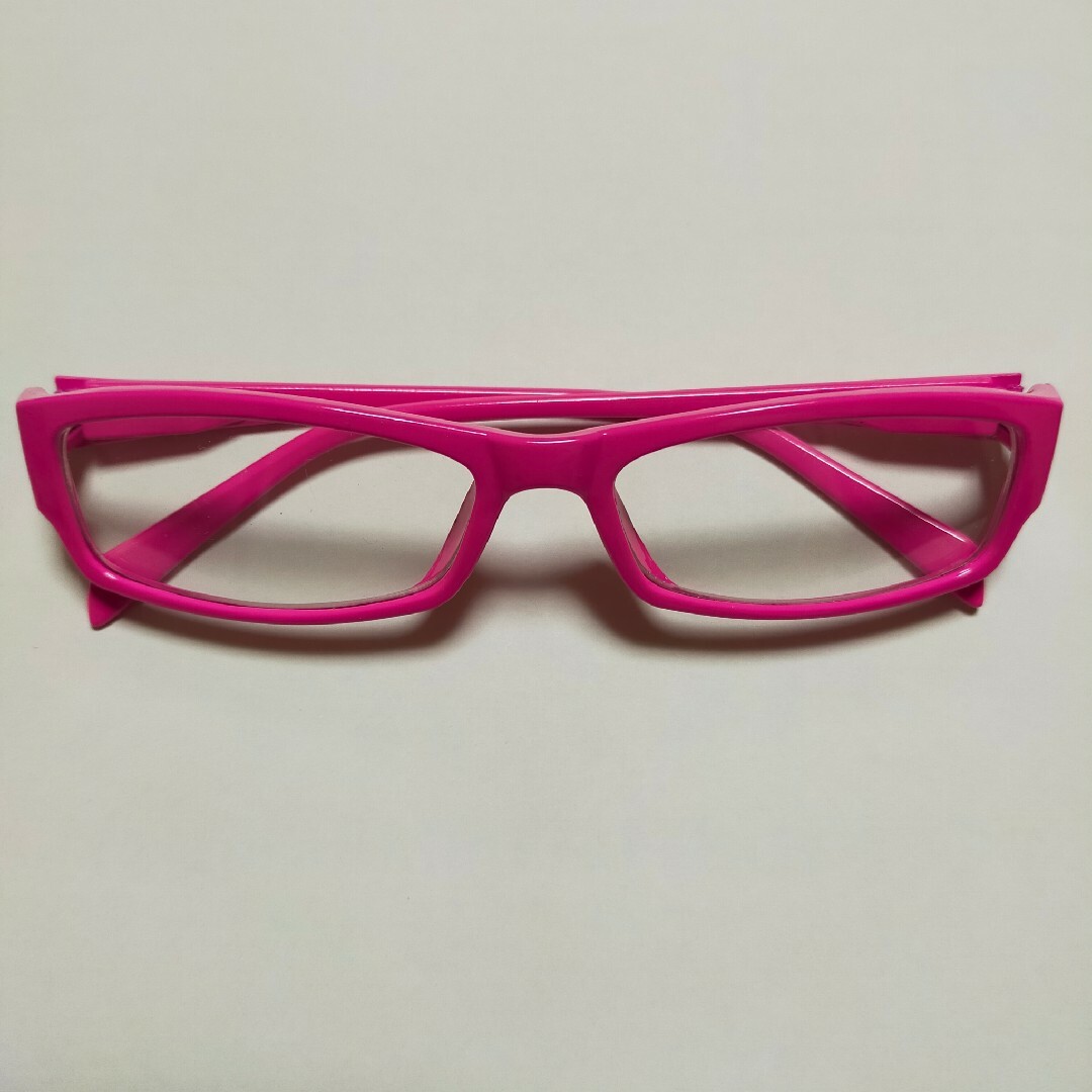 伊達めがね　ピンク レディースのファッション小物(サングラス/メガネ)の商品写真