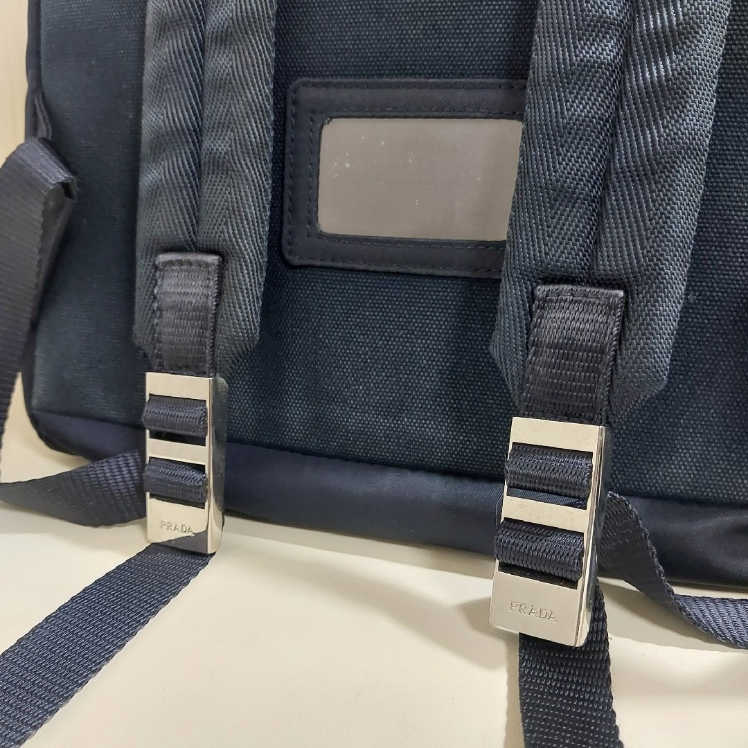 PRADA(プラダ)のプラダ バックパック リュックサック ナイロン ネイビー V135 メンズのバッグ(バッグパック/リュック)の商品写真