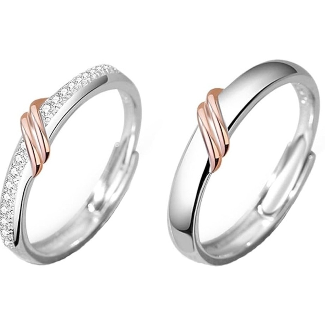 X999  ペアリング 結婚指輪 シルバー レディース メンズ カップル レディースのアクセサリー(リング(指輪))の商品写真