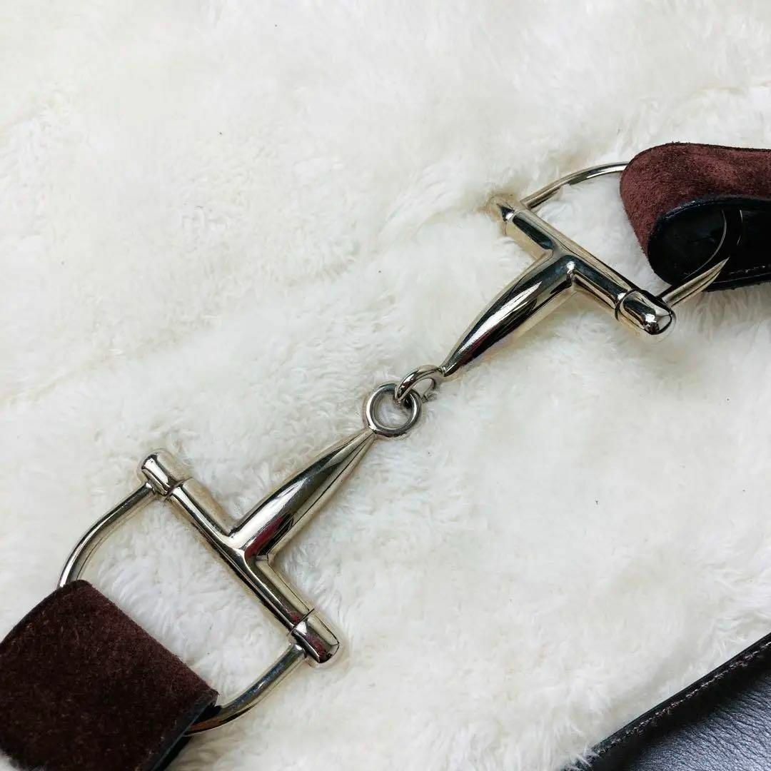 Gucci(グッチ)のGUCCI ホースビット金具 スウェード ウエストベルト レディースのファッション小物(ベルト)の商品写真