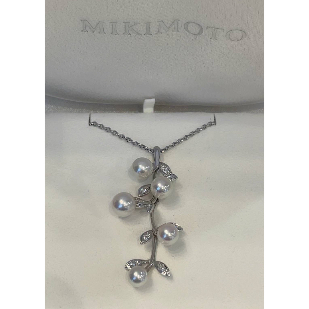 MIKIMOTO(ミキモト)のミキモト K18WG akoyaパール ペンダント ネックレス 新品未使用 レディースのアクセサリー(ネックレス)の商品写真