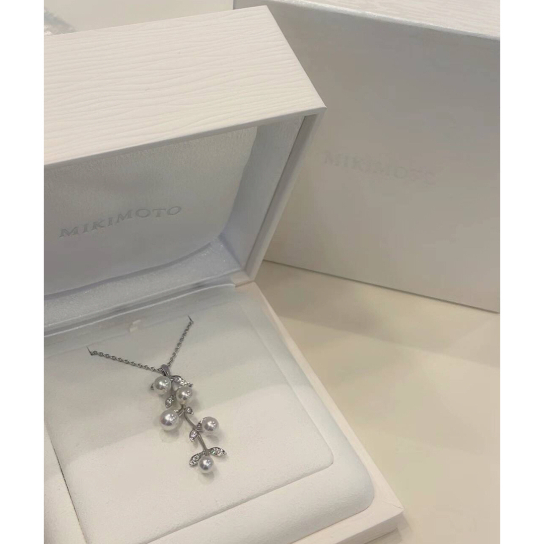 MIKIMOTO(ミキモト)のミキモト K18WG akoyaパール ペンダント ネックレス 新品未使用 レディースのアクセサリー(ネックレス)の商品写真