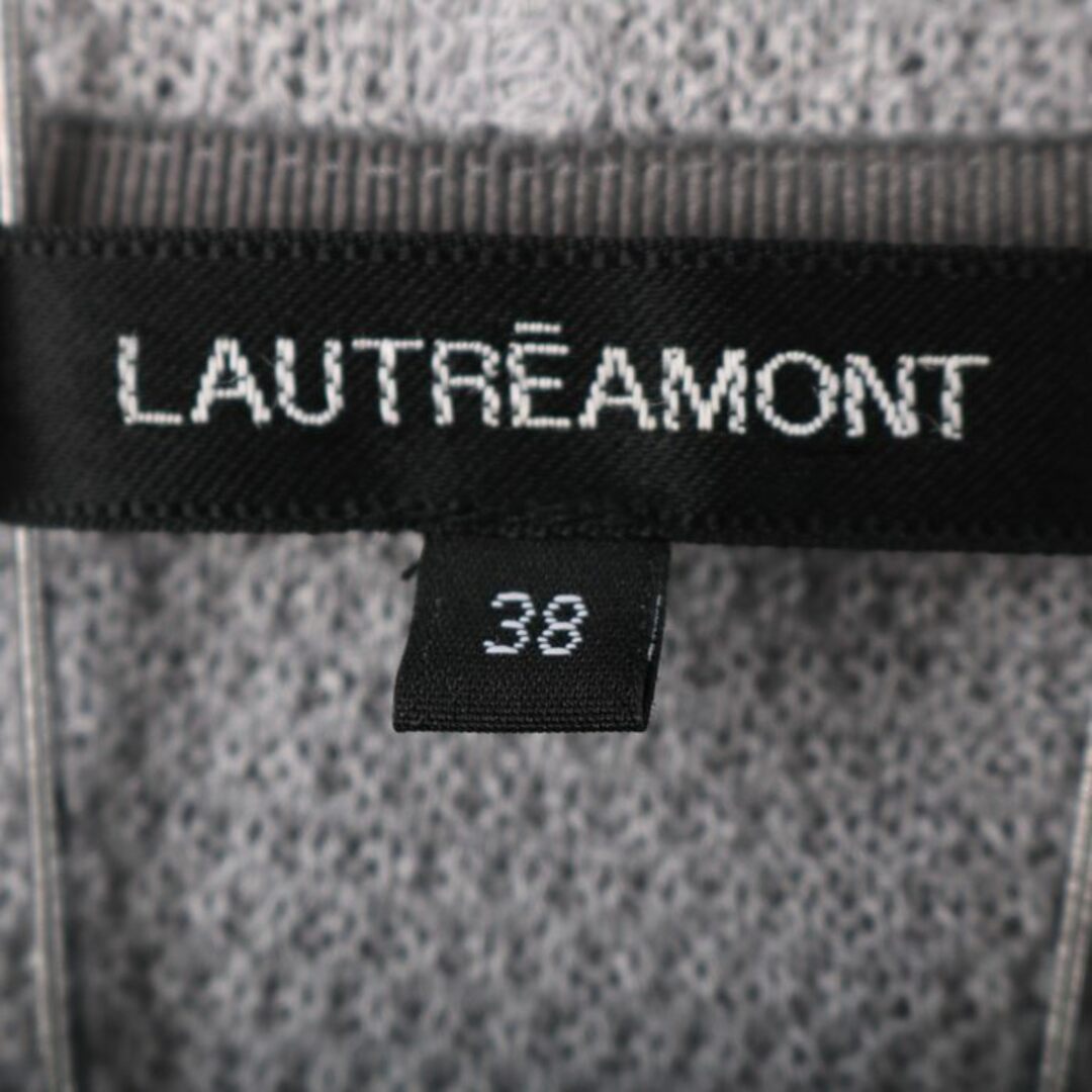 LAUTREAMONT(ロートレアモン)のロートレアモン パーカー トップス カーディガン 半袖 アウター ジャケット レディース 38サイズ グレー LAUTREAMONT レディースのトップス(パーカー)の商品写真