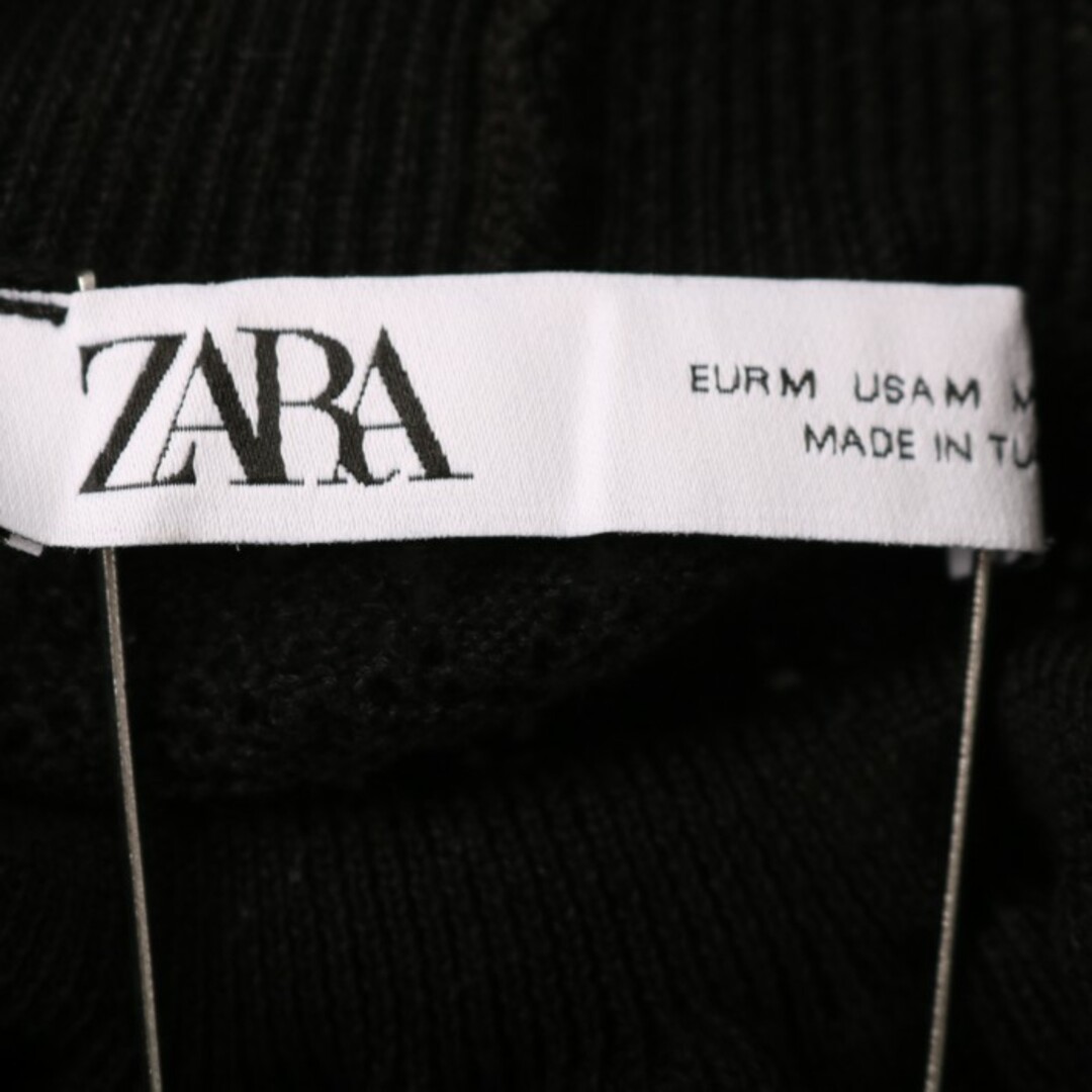 ZARA(ザラ)のザラ ニット トップス セーター レース レディース Mサイズ ブラック ZARA レディースのトップス(ニット/セーター)の商品写真