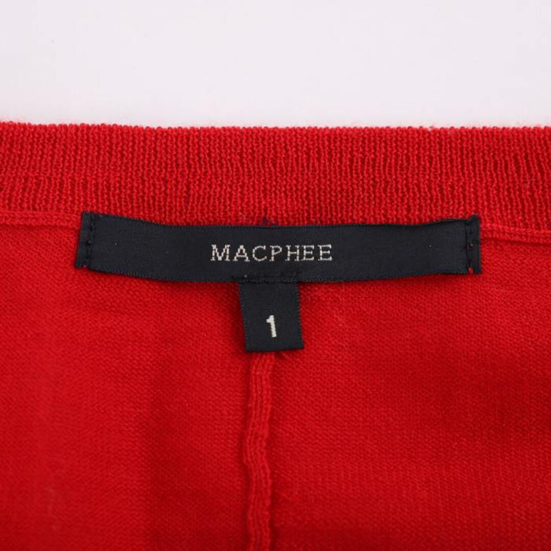 MACPHEE(マカフィー)のマカフィー カーディガン トップス ニット ウール トゥモローランド レディース 1サイズ レッド MACPHEE レディースのトップス(カーディガン)の商品写真